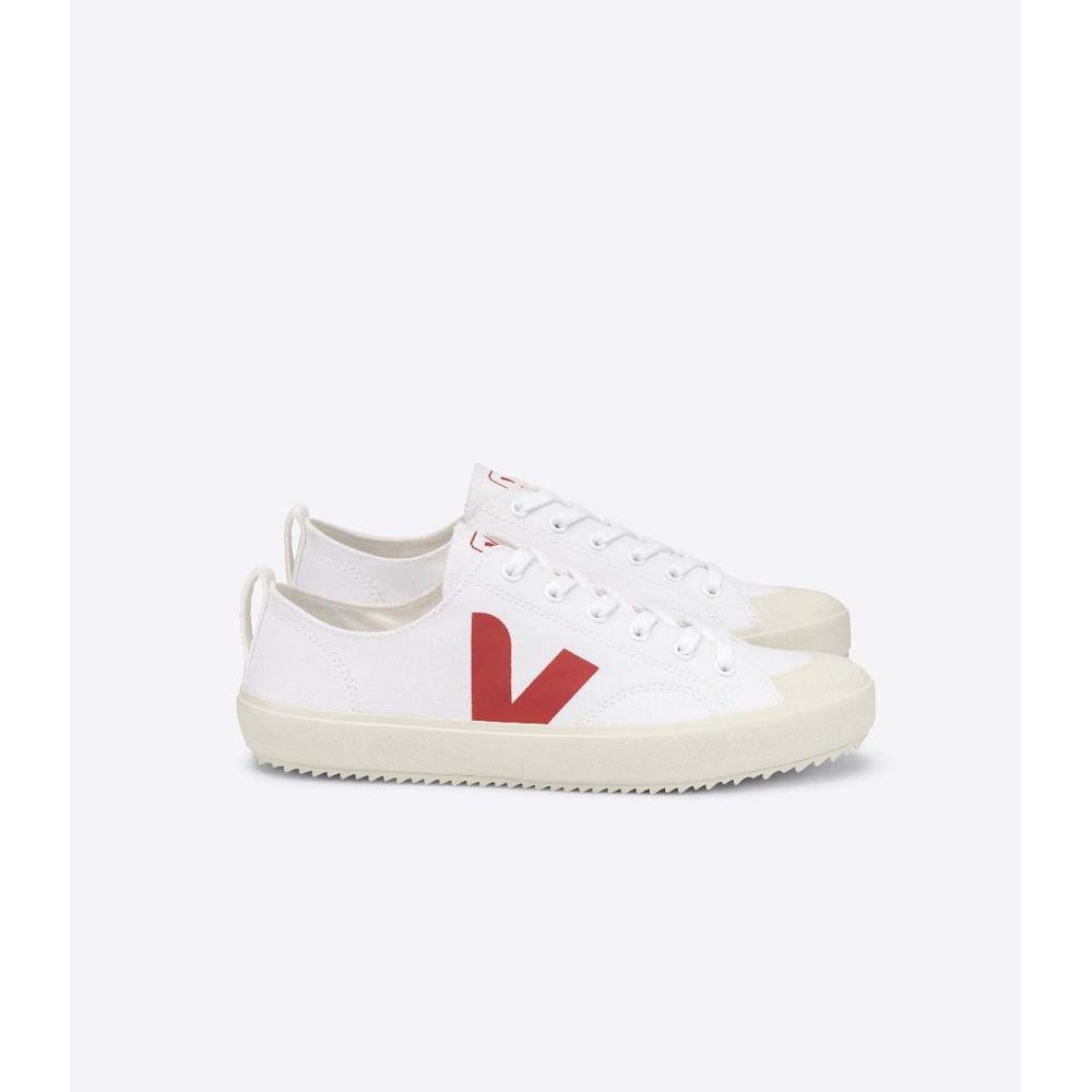 Veja NOVA CANVAS PIERRE Topanky Panske White/Red | SK 214UZG